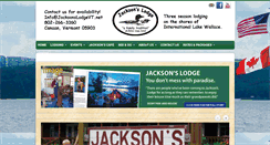 Desktop Screenshot of jacksonslodgevt.net
